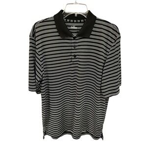 Under Armour‎ Mens Striped Performance Golf Polo Shirt Black MD